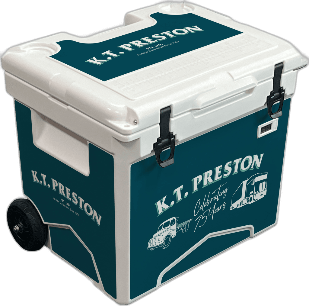 K.T. Preston custom branded 370l fridge